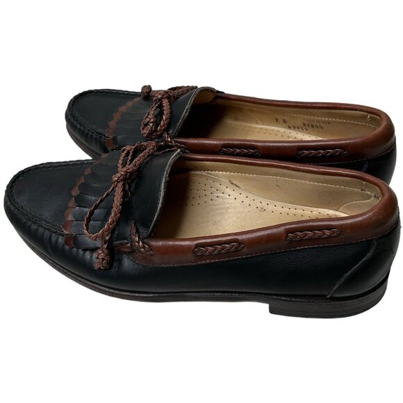 VTG Allen Edmonds Mens Moccasin Loafers Shoes Woodstock Black Brown 9 B - Picture 8 of 9